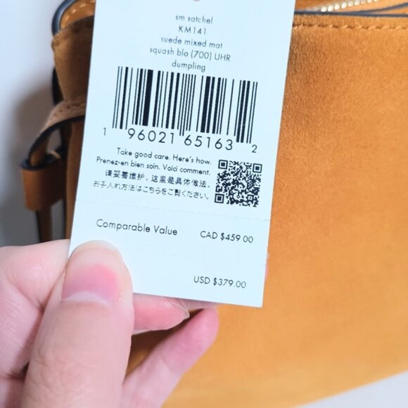 Kate spade New York Small Suede Dumpling bag in Squash Blossom - Picture 4 of 6